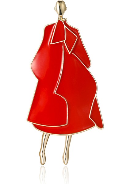 Emaye Manken Broş Bayanlar Kazak Hırka Korsaj Ibadet Süs Pin (Yurt Dışından)