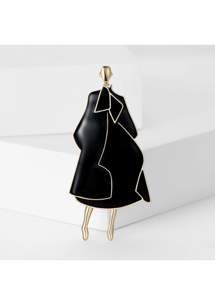 Emaye Manken Broş Bayanlar Kazak Hırka Korsaj Ibadet Süs Pin (Yurt Dışından)