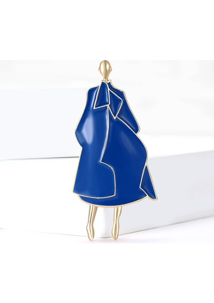 Emaye Manken Broş Bayanlar Kazak Hırka Korsaj Ibadet Süs Pin (Yurt Dışından)