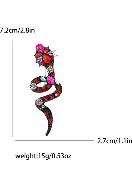 Karnabahar Yılan Broş Takım Gömlek Korsaj Süs Pin (Yurt Dışından)