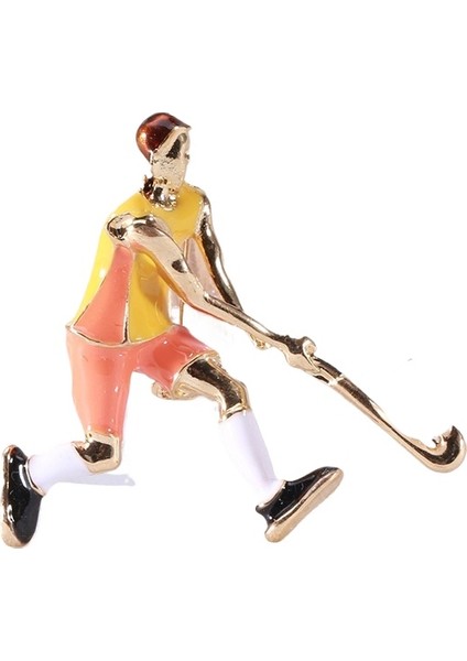 Şal Iğne Karikatür Buz Hokeyi Oyuncusu Broş Basit Iğne (Yurt Dışından)