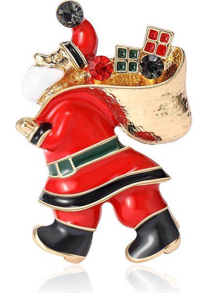 Noel Çan Broş Noel Baba Alaşım El Yapımı Damla Broş (Yurt Dışından)