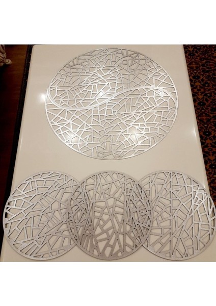 Runner/yuvarlak Masa ve Sehpa ÖRTÜSÜ/62CM Yuvarlak). S.deri,5 Parça