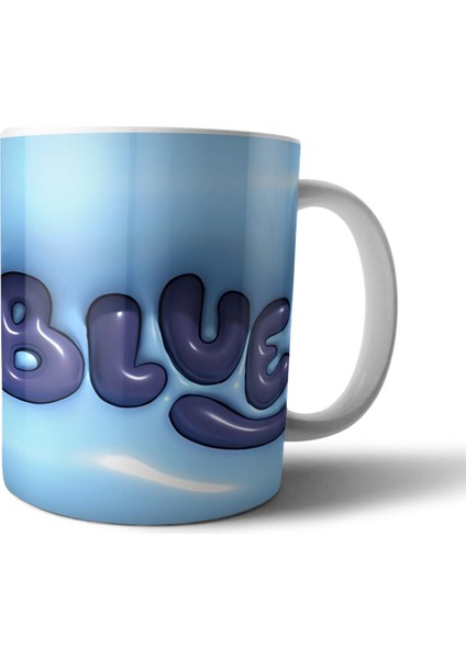 Bluey Optik Illüzyonlu Kupa Bardak Model 1