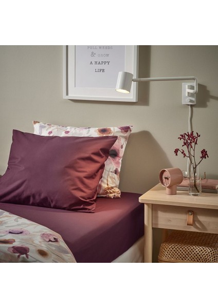 Lastikli Çarşaf, Koyu Kırmızı, 120 x 200 cm fiyatları