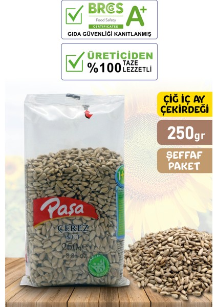 Çiğ Iç Ay Çekirdeği Şeffaf Paket 250 gr (Naturel)