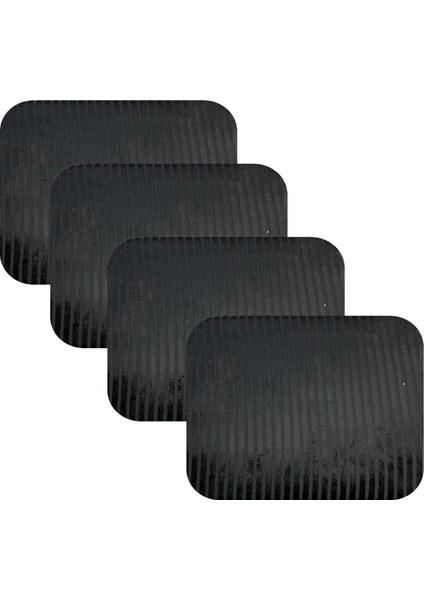 Knsz oturma minderi 4 lü mazlum siyah çizgili kumaş tel sandalyesi oturma yeri için