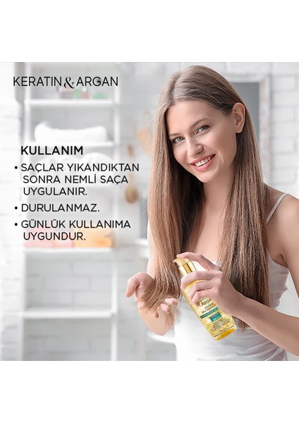 Bioxcin Keratin & Argan Onarıcı Saç Bakım Yağı 150 ml - Yıpranmış ve Hasar Görmüş Saçlar