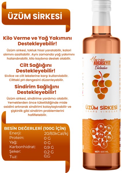 Üzüm Sirkesi 500 ml