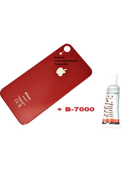 Iphone Xr Arka Pil Batarya Kapağı (CAM+B-7000) Kırmızı