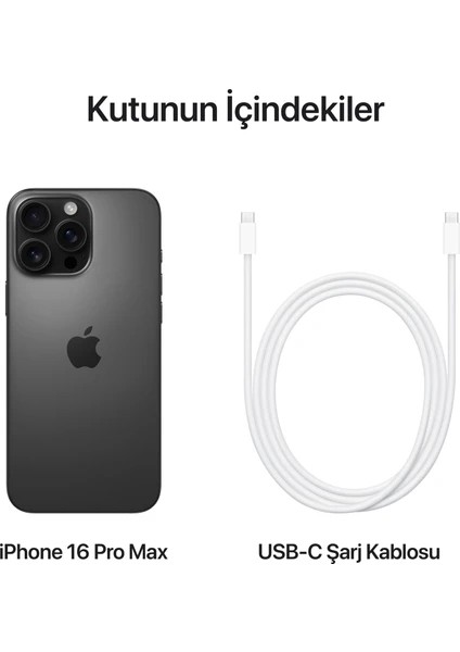 iPhone 16 Pro Max 512GB Siyah Sıfırdan Farksız Ürün