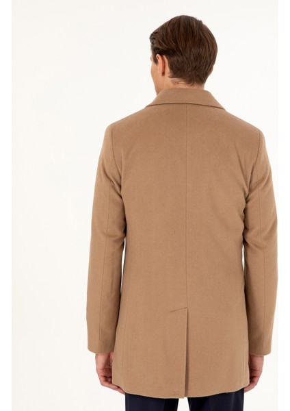 Pierre Cardin Erkek Camel Ex. Slim Fit Kaşe Kaban 50291017-VR015