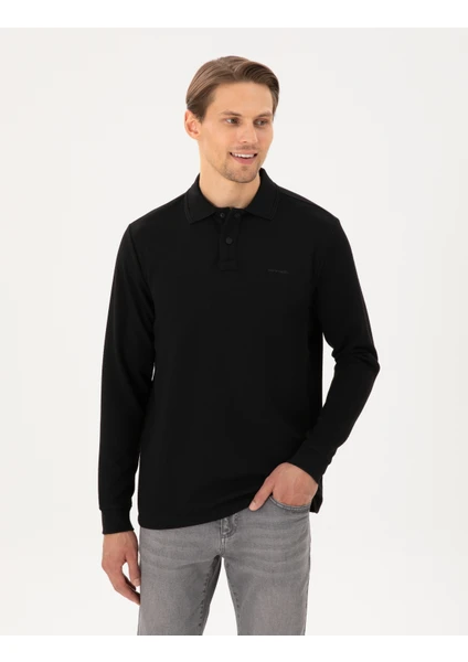 Pierre Cardin Erkek Siyah Regular Fit Sweatshirt 50293236-VR046