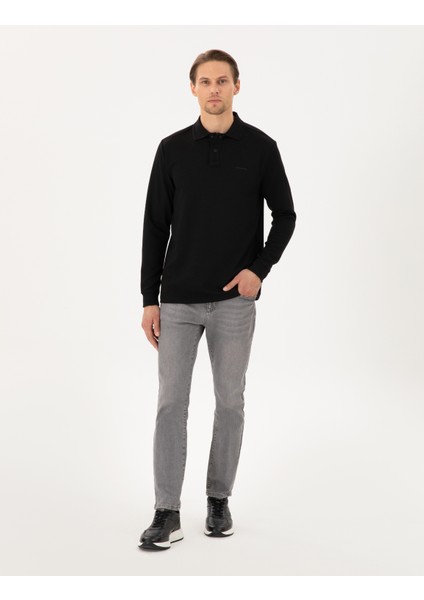 Pierre Cardin Erkek Siyah Regular Fit Sweatshirt 50293236-VR046