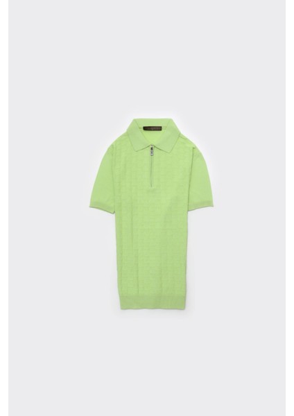 Fermuarlı Polo Yaka Kısa Kol Erkek T-Shirt modelleri