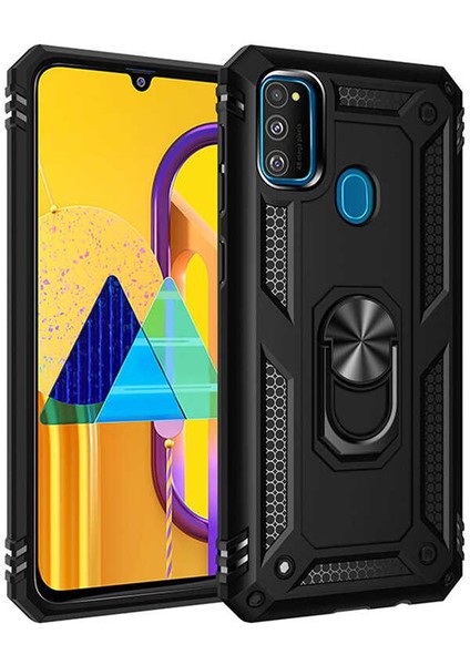 Samsung Galaxy M30S Yüzüklü Standlı Vega Kılıf