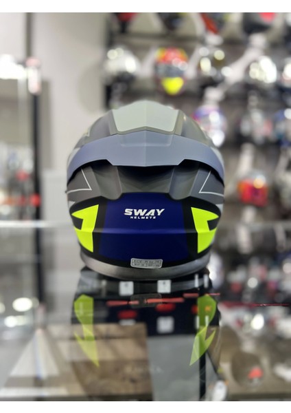 Iridyum Vizörlü Mavi Çene Açılır Kask (+1 Şeffaf Vizör)