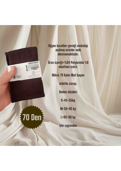 Mikro 70 Mat Külotlu Çorap modelleri