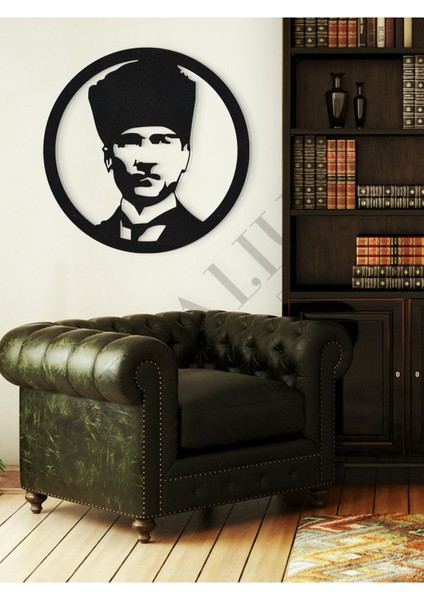 Tekno Trust Dekoratif Metal Duvar Tablosu Atatürk Portresi 60X60CM