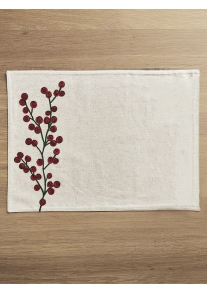 Helen | 6 Parça Yılbaşı Nakışlı Amerikan Servisi 35 x 45 cm