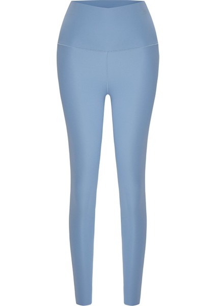 Mavi Yüksek Bel Toparlayıcı Tayt