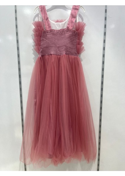 Uğurböceğiçocuk 465 Önü Fırfırlı Beli Taş Detay Kız Çocuk Abiye fırsatları