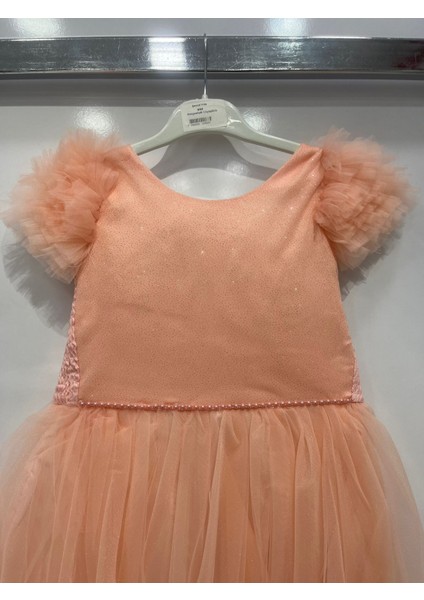 Uğurböceğiçocuk 444 Kolları Fırfırlı Tarlatanlı Kız Çocuk Abiye fiyatları