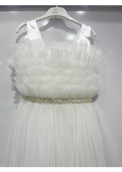 Uğurböceğiçocuk 465 Önü Fırfırlı Beli Taş Detay Kız Çocuk Abiye fırsatları