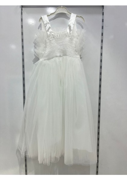 Uğurböceğiçocuk 465 Önü Fırfırlı Beli Taş Detay Kız Çocuk Abiye indirimleri