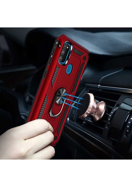 Samsung Galaxy M21 Yüzüklü Standlı Vega Kılıf fiyatları