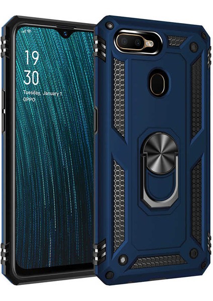 Oppo Ax7 Yüzüklü Standlı Vega Kılıf