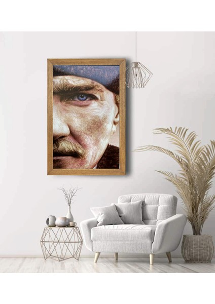 Ulu Önder Mustafa Kemal Atatürk Portresi, Çerçeveli Cam Tablo 30 x 45 cm modelleri