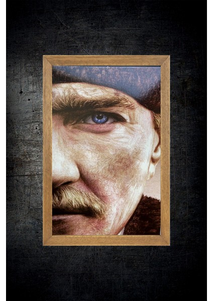 Ulu Önder Mustafa Kemal Atatürk Portresi, Çerçeveli Cam Tablo 30 x 45 cm fırsatları