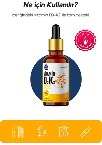 D3 K2 Vitamini Damla + Methyl B12 Vitamini Sprey - 2'li Vitamin Set Paket