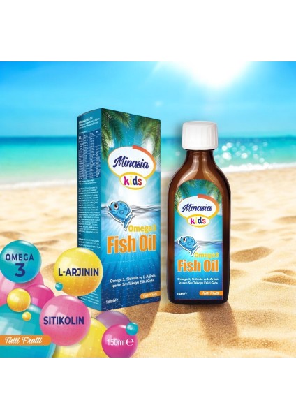 Fish Oil Omega 3, Sitikolin Ve L-Arjinin Içeren Balık Yağı Şurup