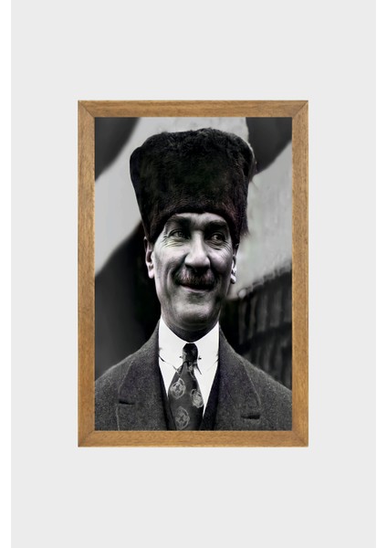 Ulu Önder Mustafa Kemal Atatürk Portresi, Çerçeveli Cam Tablo 20 x 30 cm fırsatları
