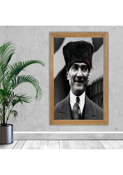 Ulu Önder Mustafa Kemal Atatürk Portresi, Çerçeveli Cam Tablo 30 x 45 cm fiyatları