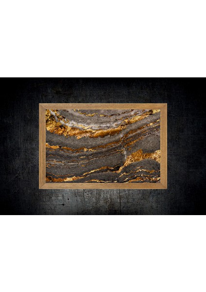 Mermer Desenli Tablo, Çerçeveli Cam Tablo 20 x 30 cm fırsatları