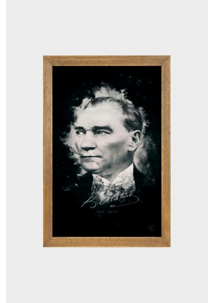 Ulu Önder Mustafa Kemal Atatürk Portresi, Çerçeveli Cam Tablo 30 x 45 cm modelleri