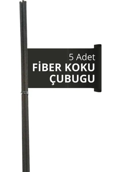 Fiber Koku Çubuğu ( 5 Adet) Siyah Yedek - 5mm * 30 cm