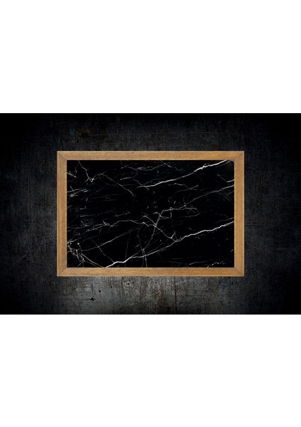 Mermer Desenli Tablo, Çerçeveli Cam Tablo 30 x 45 cm fırsatları