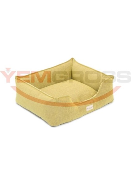 Alpha Sarı Köpek Yatağı M 80x65cm