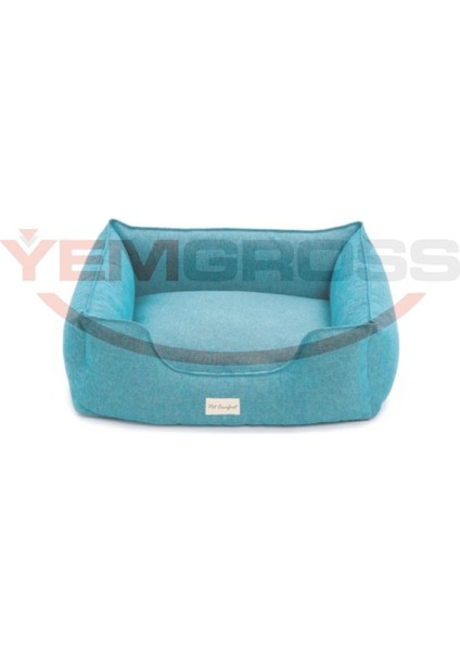 Alpha Turkuaz Köpek Yatağı M 80x65cm