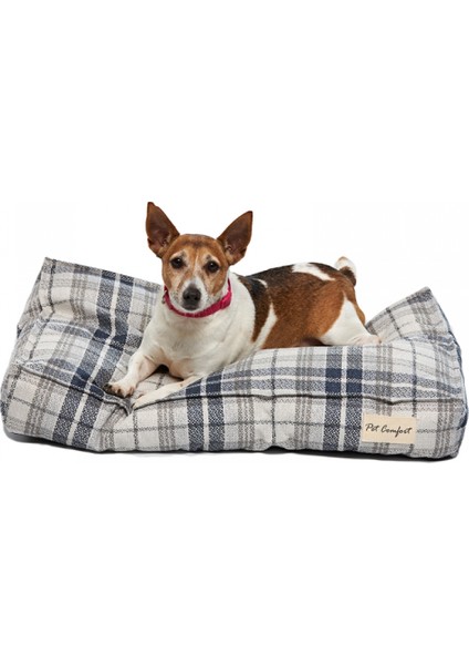 Lima Mavi Kareli Köpek Yatağı S 70x40cm fırsatları
