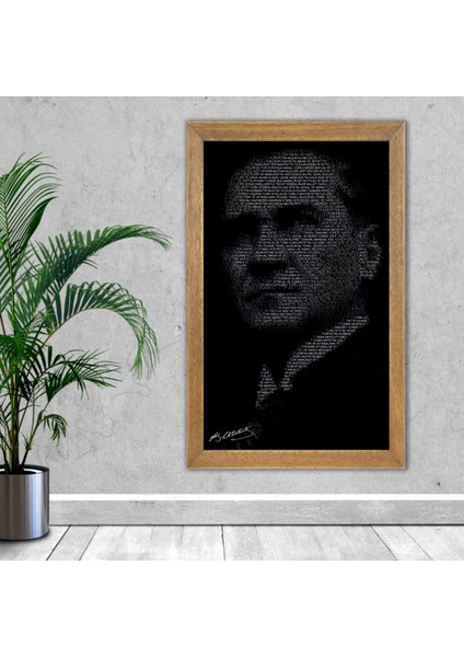 Ulu Önder Mustafa Kemal Atatürk Portresi, Çerçeveli Cam Tablo 20 x 30 cm fiyatları