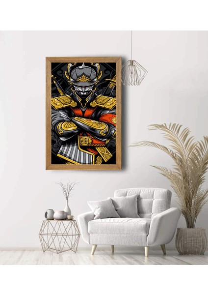 Samuray, Çerçeveli Cam Tablo 30 x 45 cm