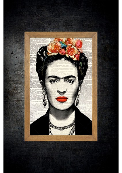 Ressam Frida Kahlo Tablo, Çerçeveli Cam Tablo 20 x 30 cm