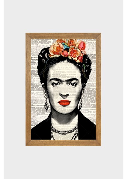 Ressam Frida Kahlo Tablo, Çerçeveli Cam Tablo 20 x 30 cm