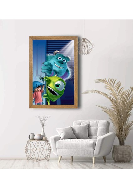 Sevimli Canavarlar Üniversitesi Tablo, Çerçeveli Cam Tablo 20 x 30 cm
