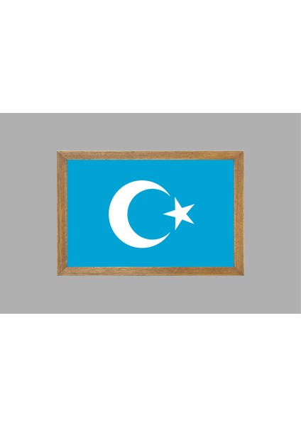 Göktürk Devleti Bayrağı Tablo, Çerçeveli Cam Tablo 20 x 30 cm